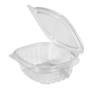 Genpak AD08 8 oz. Clear Hinged Deli Container - 200/Case