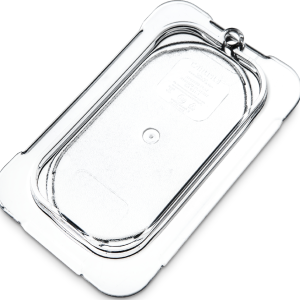 Carlisle-StorPlus-Univ-Lid-Food-Pan-PC-Flat-9th-Size-Clear