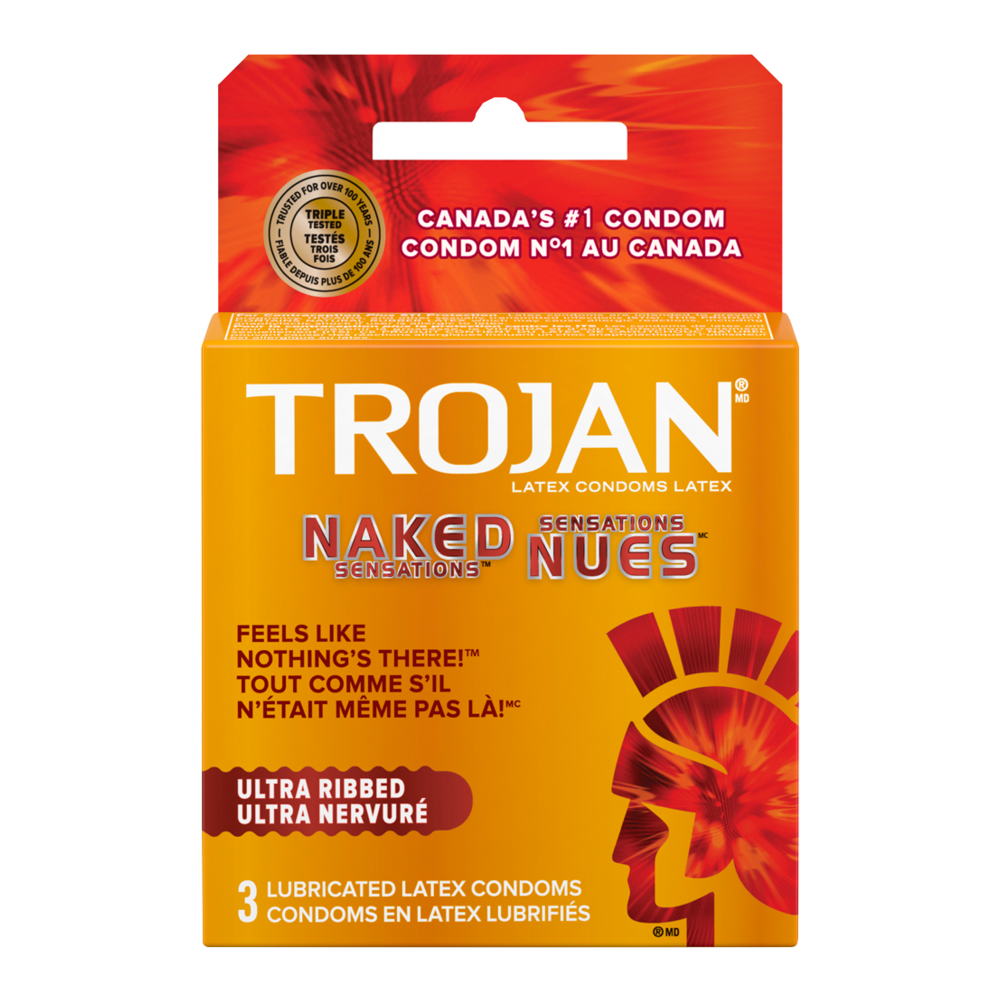 Trojan Condoms Naked Sensations Ultra Ribbed Ct Chef S Depot