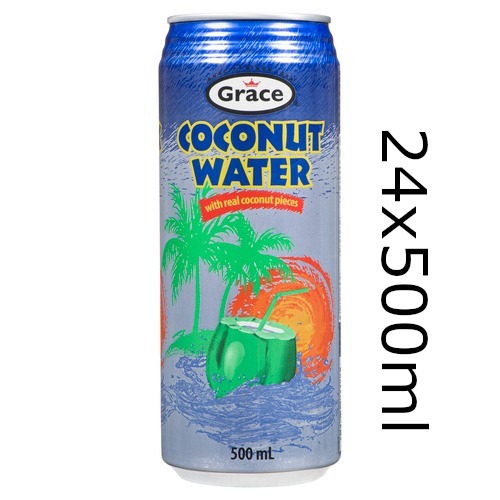 Grace ** Coconut Water with Pulp, 24x500ml CHEF's DEPOT