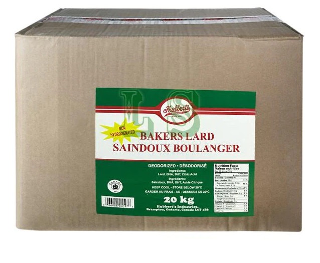Hubbert’s ** Bakers Lard Cube, 20kg CHEF's DEPOT