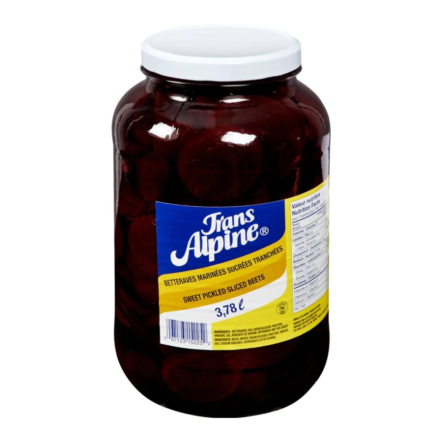 Trans Alpine ** Sweet Pickled Sliced Beets, 3.78L CHEF's DEPOT