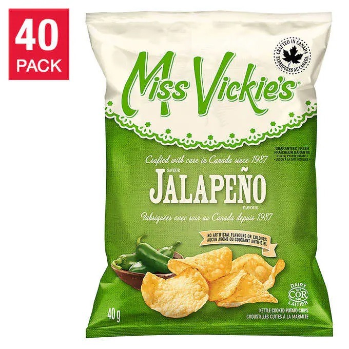 Miss Vickie’s ** Jalapeno Kettle Chips #22124, 40x40g – Chef's Depot