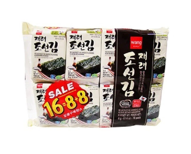 Wang Seasoned Seaweed 4g X 16pk Chefs Depot 9676