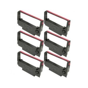 Erc-6-pack-Epson-Compatible-Black-red-ribbon
