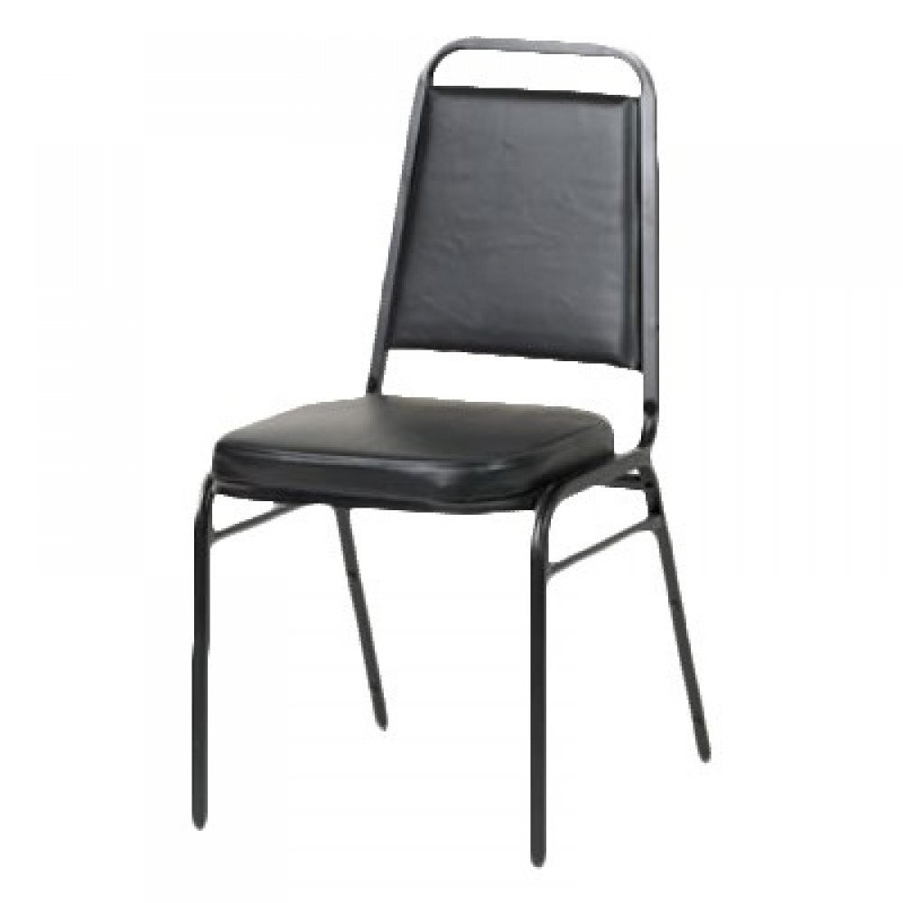 Royal ** Black Chair Square Back stack CHEF's DEPOT