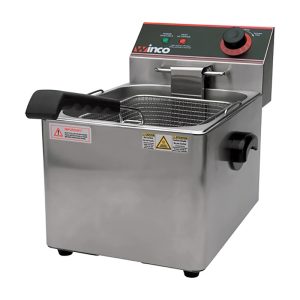 winco-Single-Well-Electric-Deep-Fryer-With-Fry-Basket-Cover-16-Lb-Capacity-120V