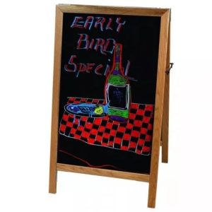 Winco-Marker-Board-25-L-x-2W-x-45H-MBAF-5-Natural