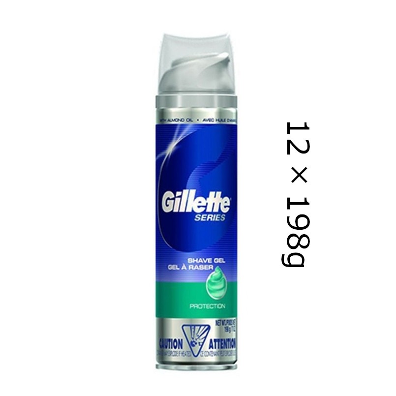Gillette** Shaving Gel Protection, 12x198g CHEF's DEPOT