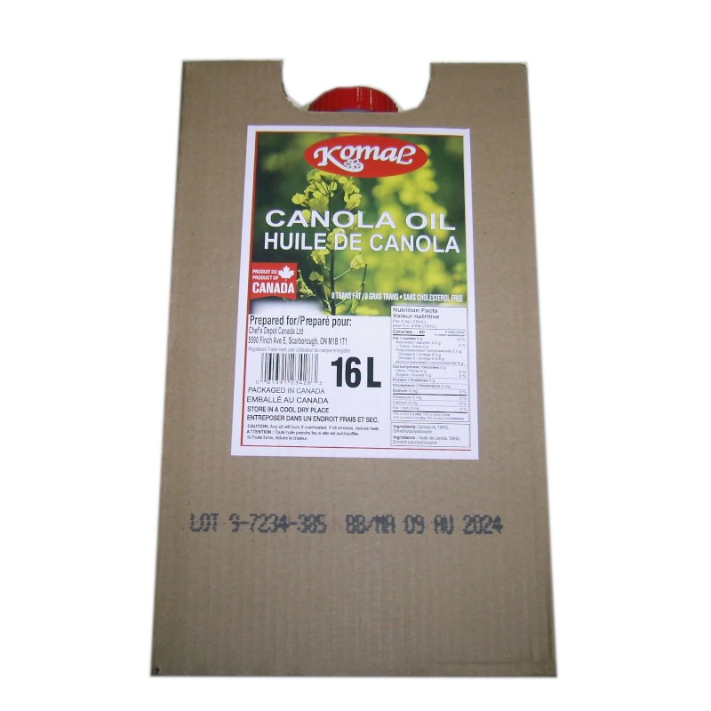 Komal ** Canola Oil (JIB), 16L CHEF's DEPOT