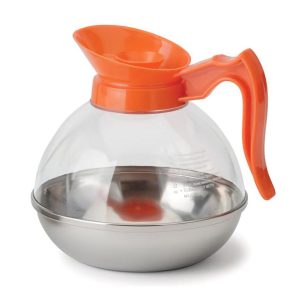 royal-industires-Decanter-Lower-Glass-with-Orange-Handle-64-oz