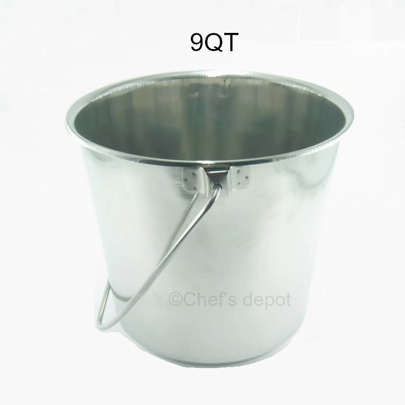 PIC-3273-Rego-Stainless-Steel-BucketPail-wHandle-9QT PIC-3273-Rego-Stainless-Steel-BucketPail-wHandle-9QT