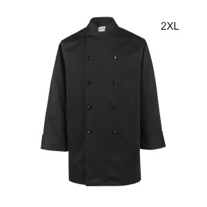 Spirito-Chef-Jacket-with-Vent-Black-LS-2XL
