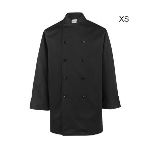 Spirito-Chef-Jacket-with-Vent-Black-LS-XS