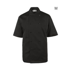 Spirito-Chef-Jacket-with-Vent-Black-SS-M