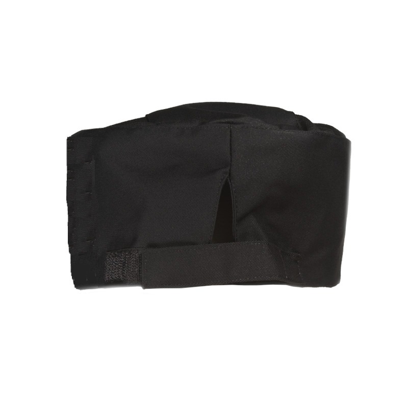 Spirito ** Pill Box Chef Hat w/ Vent Black, Each CHEF's DEPOT