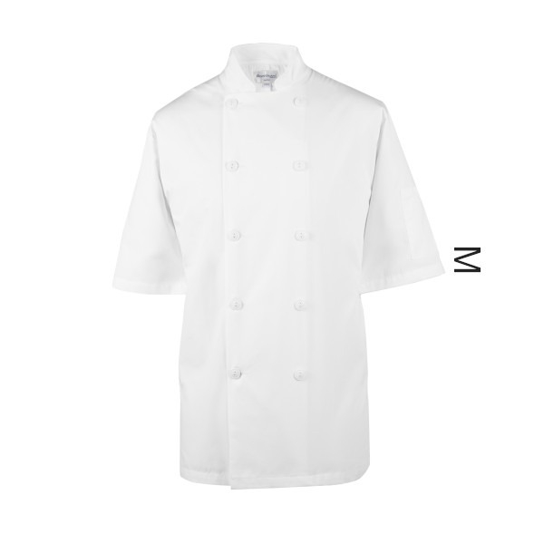 Spirito ** White Chef Jacket S/S “M”, Each – CHEF's DEPOT