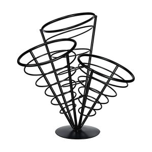 winco-french-fry-holder-3-cone-Black-Wire-Piece-4
