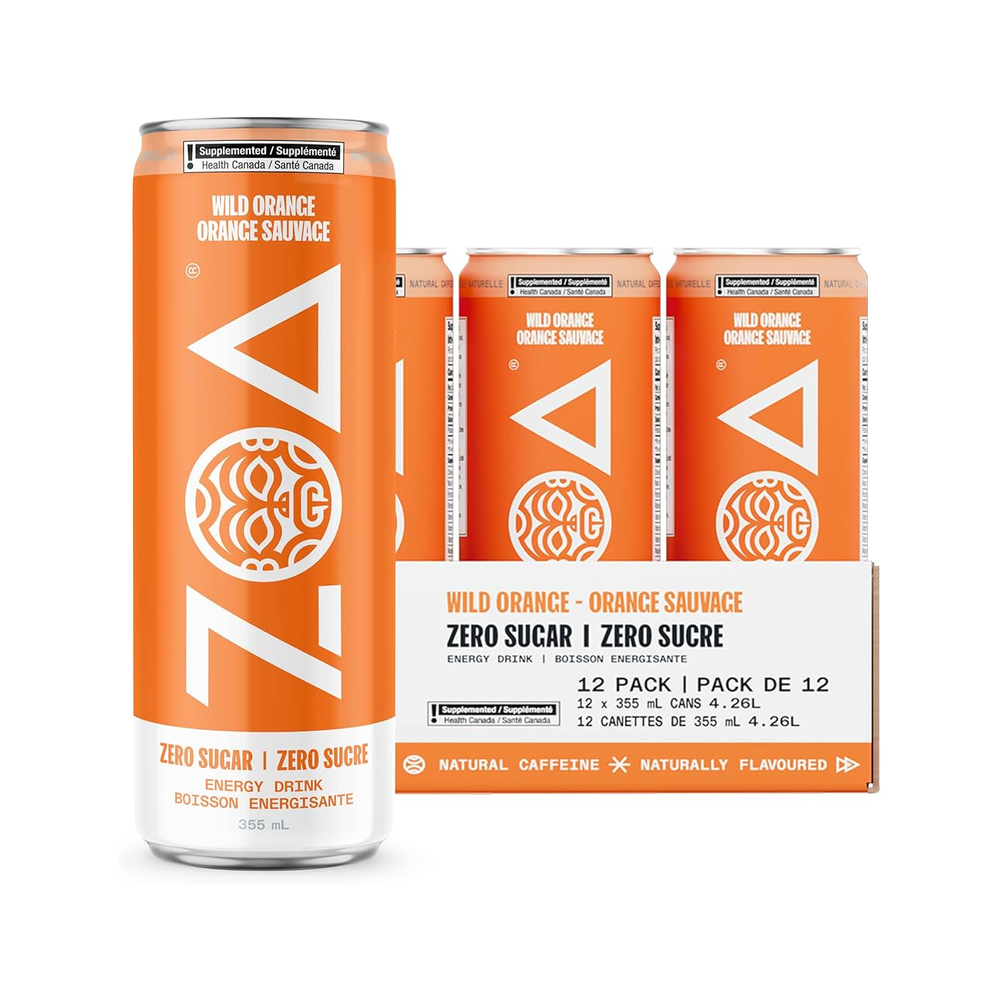 Zoa ** Wild Orange Energy Drink, 12x355ml CHEF's DEPOT
