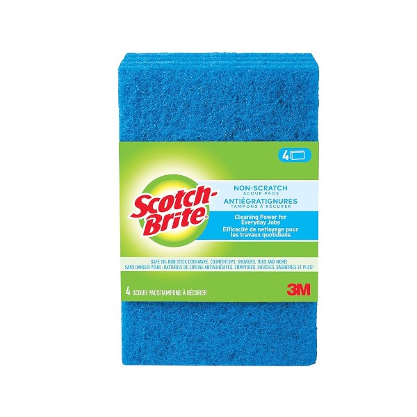 Scotch-Brite ** Non-Scratch Scour Pads, 4ct – CHEF's DEPOT