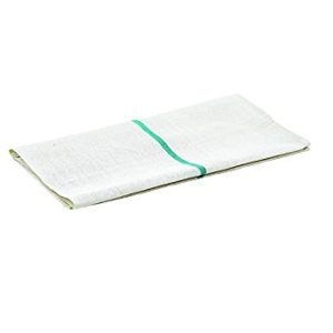 winco-Herringbone-Bar-Towel-20x28-Green-Stripe-100-Cotton-12pcs-case