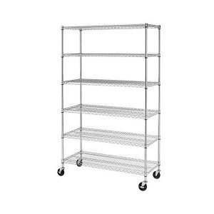 6-Tier-Steel-Chrome-Finish-Shelving-Rack