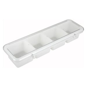 winco-4-Compartment-Condiment-Holder-White-Plastic