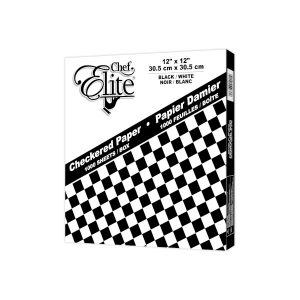 chef-elite-black-Checkered-Wax-Paper-Sheets-12x12inch