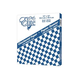 chef-elite-blue-Checkered-Wax-Paper-Sheets-12x12inch