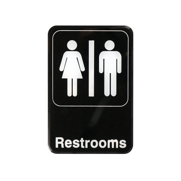 winco-restrooms-sinage-6x9inch-black winco-restrooms-sinage-6x9inch-black